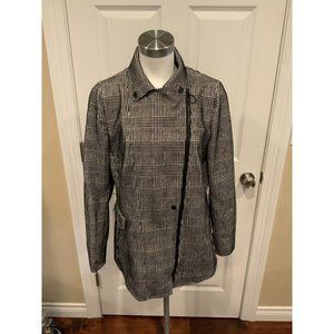 AKRIS Punto Black & White Prince of Wales Check Jacket, Sz 14 (US), 46 (FR) NWT!